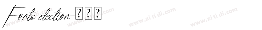 Fonts election字体转换